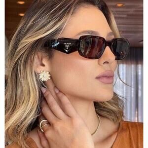 PRADA PR 17WS 2AU8C1 Tortoise Brown Lens UNISEX Sunglasses AUTHENTIC NEW